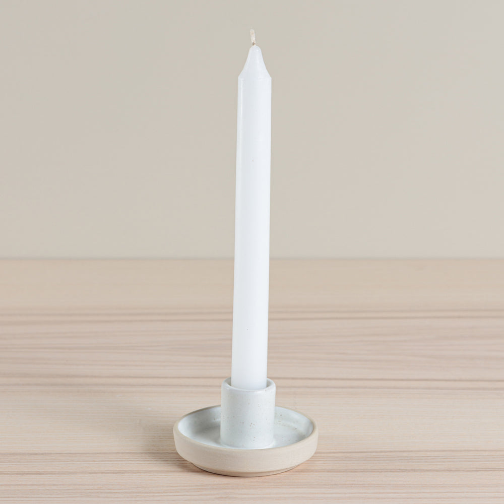 Organics Tapered Candle Holder Set Of 2- Oatmeal