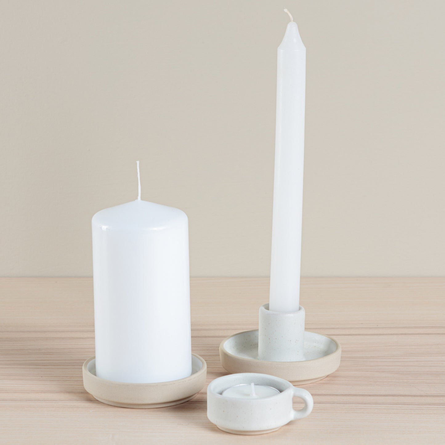 
                  
                    Organics Tapered Candle Holder Set Of 2- Oatmeal
                  
                