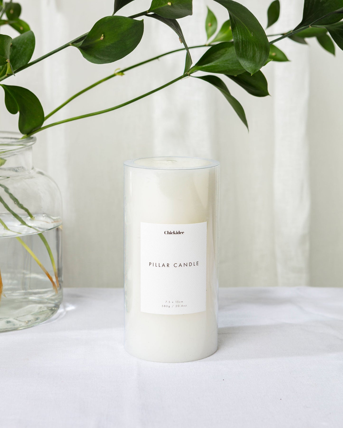 Chickidee Scents Base Range -Large Pillar Candle White