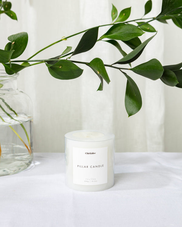 Chickidee Scents Base Range - Small Pillar Candle White