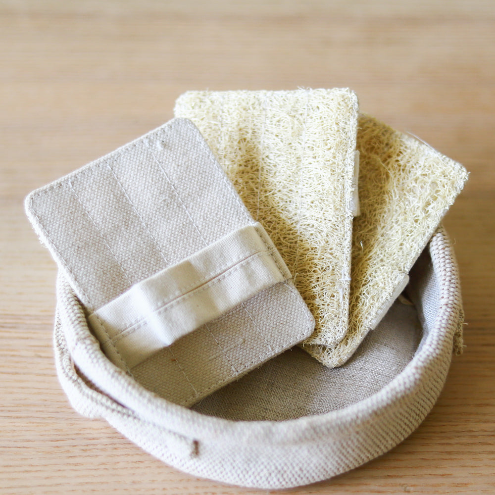 Organic Lifestyle Canvas Rectangle Scrubber With Handle