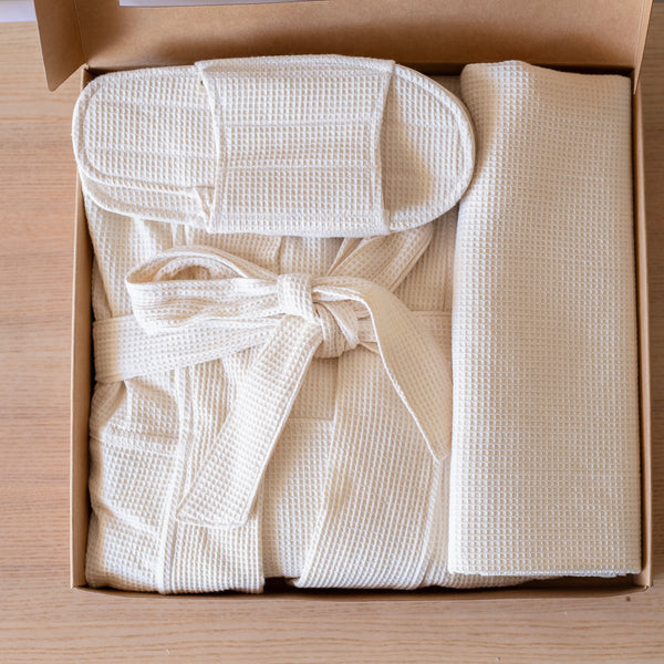 Organic Lifestyle Waffle Bath Hamper Set