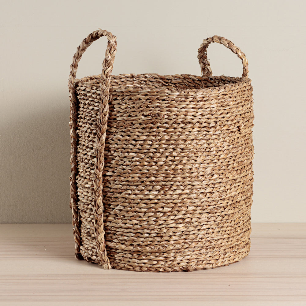 Jobu Round Seagrass Basket with Handles - Large