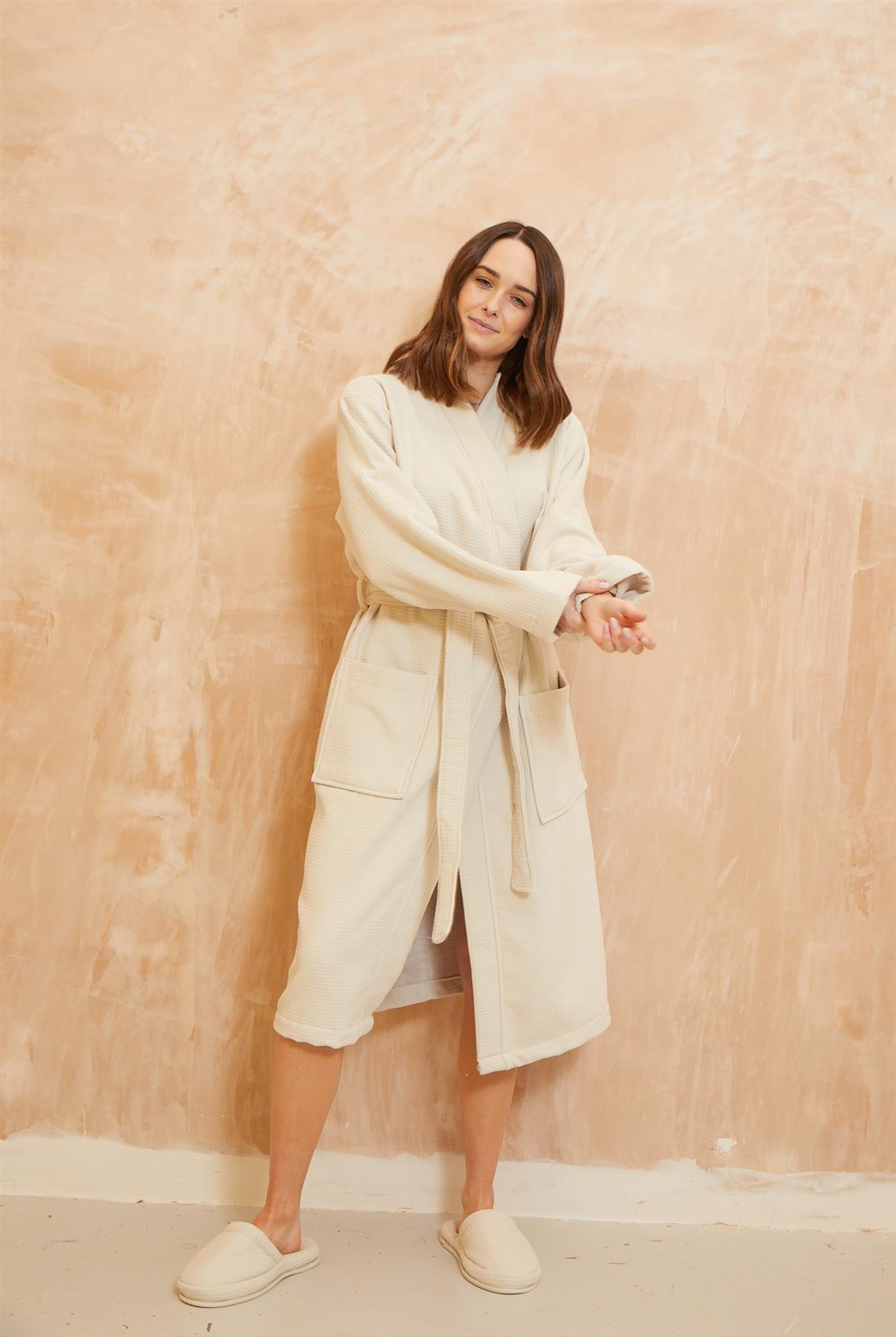 
                  
                    Washed Stone Waffle Dressing Gown
                  
                